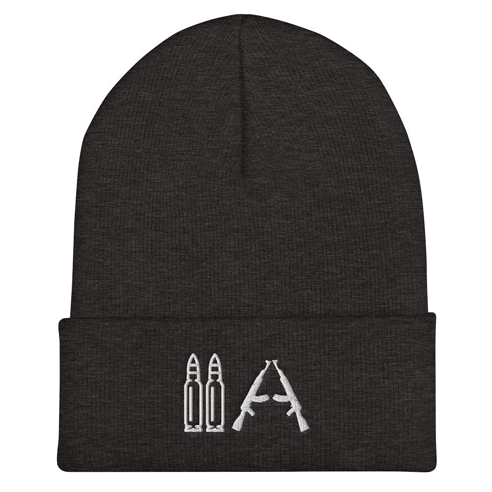 2nd Amendment Hats for Men| 2A Hats for Men - Cuffed Beanie Dark Grey