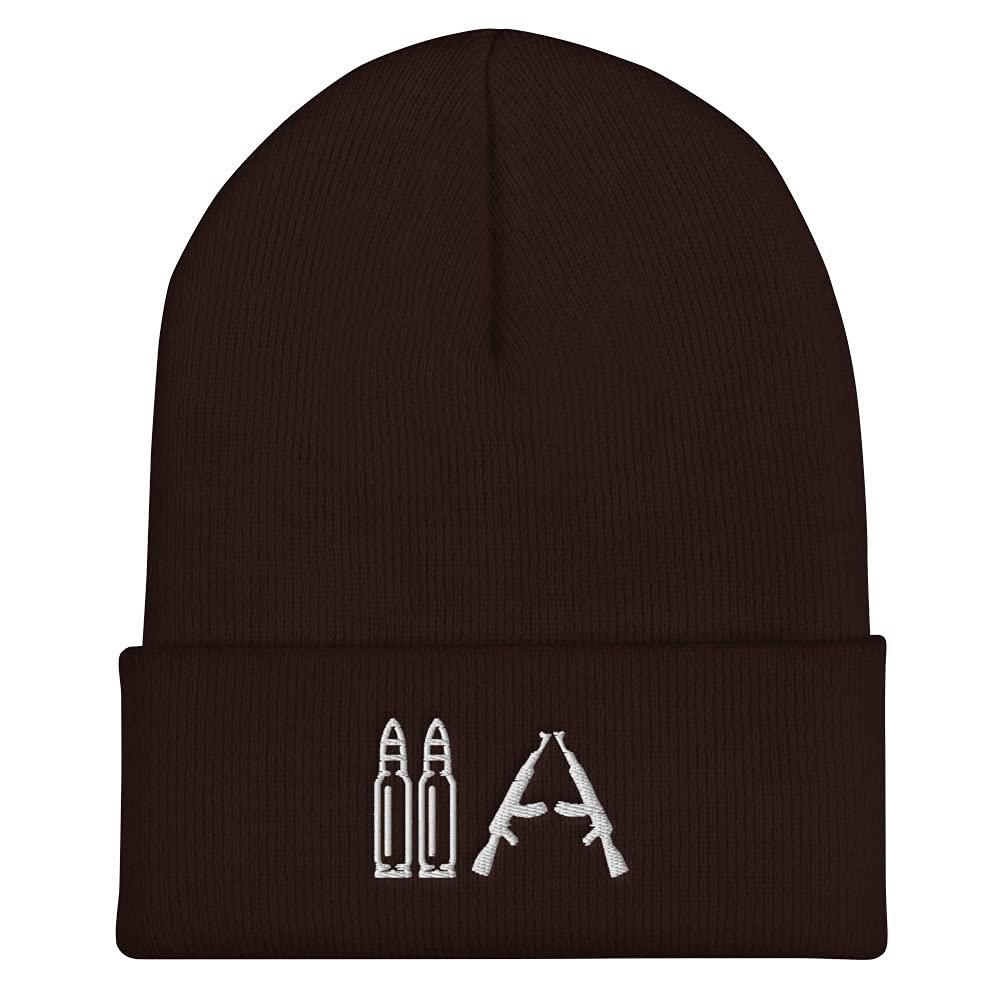 2nd Amendment Hats for Men| 2A Hats for Men - Cuffed Beanie Brown