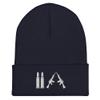2nd Amendment Hats for Men| 2A Hats for Men - Cuffed Beanie - Hilarious Design Navy view 1