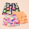 Amazon Essentials Toddler Girls' Knitted Ruffle Scooter Skirts (Previously Spotted Zebra), Pack of 3, Black Cat/Light Orange/Pink Rainbow Print, 2T view 3