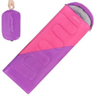 Clostnature Sleeping Bag for Adults and Kids - Lightweight Camping Sleeping Bag for Girls, Boys, Youths, Ultralight Backpacking Sleeping Bags for Cold Weather - Compression Sack Included(Left Zipper)