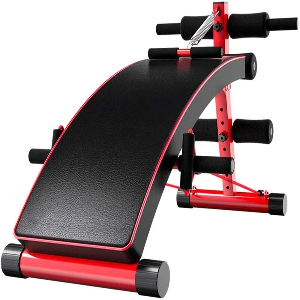 SMSOM Multifunctional Sit Up and Dumbbell Weight Bench, Incline Decline Exercise Flat Fitness Bench for Home Gym, Weight Bench for Full Body Workout (Black)