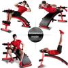 SMSOM Multifunctional Sit Up and Dumbbell Weight Bench, Incline Decline Exercise Flat Fitness Bench for Home Gym, Weight Bench for Full Body Workout (Black) view 2