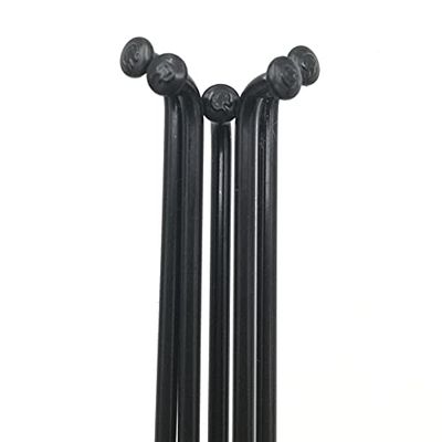 LUOSHUAI Bike Spokes 16 Pieces A Lot 12G 2.6 Mm J-Bend Round Body Black Color Electric Bike Wheel Spokes Spokes (Color : 166mm)