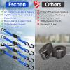 Boat Trailer Transom Tie Down Straps, 4 Pack Heavy Duty Ratchet Straps with S-Hooks for Boats, Jet Skis, Kayak, Pontoon, Cargo Freight, Superior Break Strength of 1,764lbs, 1in x 16ft, Blue view 3