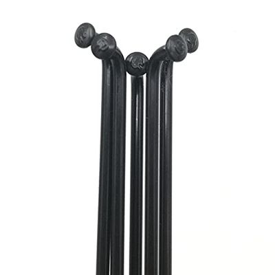 LUOSHUAI Bike Spokes 16 Pieces A Lot 12G 2.6 Mm J-Bend Round Body Black Color Electric Bike Wheel Spokes Spokes (Color : 162mm)