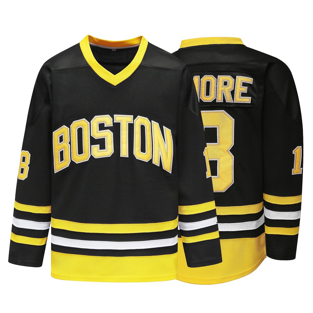 Boston Happy Gilmore #18 Adam Sandler 1996 Movie Ice Hockey Jersey Stitched Letters and Numbers S-XXXL