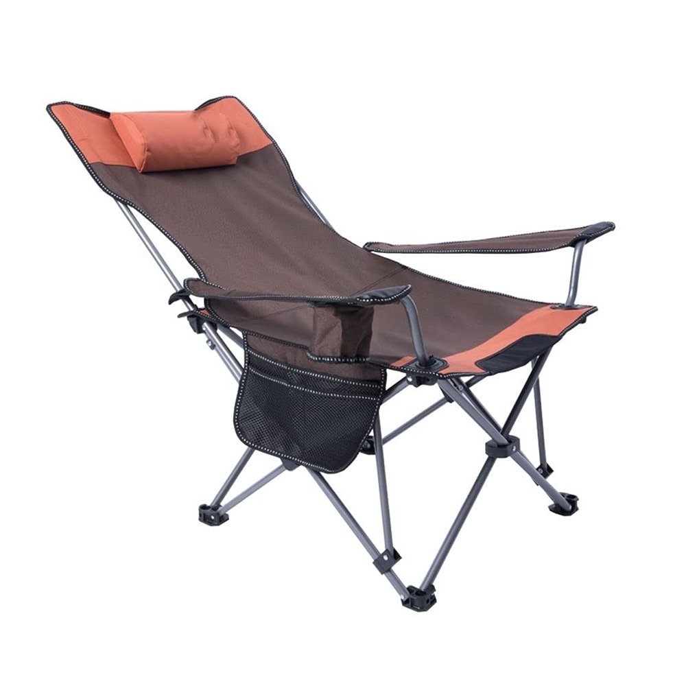 Adjustable Folding Chair Portable Camping Chair with Cup Holder, Storage Bag, Camping, Fishing, Hiking, Outdoor (Color : A)