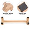 PELLOR Push Up Board, Pushup Stands with Sports Wristbands Wood Parallette Push Up Bar Portable Fitness Gym Gear Equipment with Anti-Slid Mat Workout Push Up Stand Exercise Women Men view 3