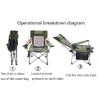 Adjustable Folding Chair Portable Camping Chair with Cup Holder, Storage Bag, Camping, Fishing, Hiking, Outdoor (Color : B) view 3