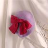 3-10Y Children Beret Hat French Style Wool Cap Beanie Solid Color Winter Hat for Women and Girls Casual Use, 1-Purple view 2