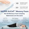 Hazli Matrix AirCell 4 Inch Memory Foam Camping Mattress Pad - Roll Up Mattress for Adults - Portable Cot Sleeping Pad for Camping - Floor Mat or Bed Roll - Twin XL 80 X 40 X 4- Grey view 2