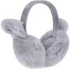 IPENNY Womens Girls Winter Warm Cute Cat Earmuffs Soft Plush Ear Warmer Outdoor Ear Covers Earflap Headband (With Ear,Grey) view 1