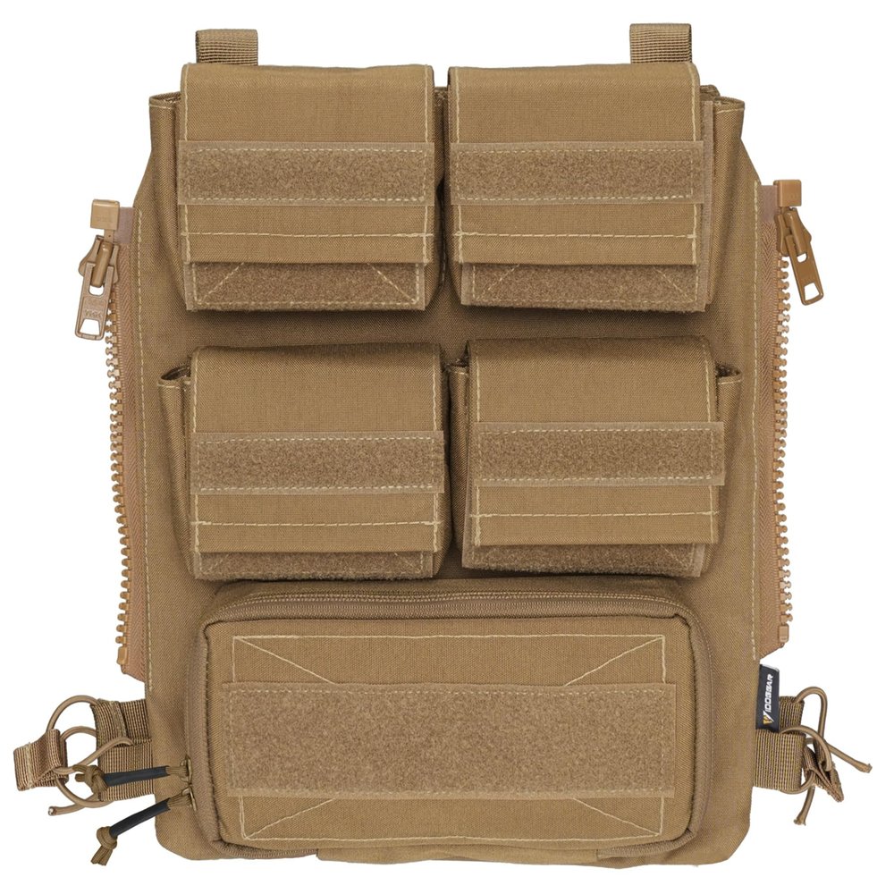 IDOGEAR Tactical Pouches Zip-on Panel for Vest JPC 2.0 CPC (Coyote Brown)