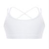 Mufeng Kids Girls Crisscross Back Crop Tops Training Bra Gym Yoga Dance Sport Bras Camisole Tanks Tops Undershirts Crisscross White 4 view 1
