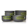 Outdoor Cookware Camping Mess Kit Campfire Cookware 2-3 Person Portable 4-Piece Set view 1