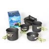 Outdoor Cookware Camping Mess Kit Campfire Cookware 2-3 Person Portable 4-Piece Set view 2
