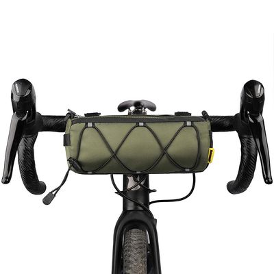 Rhinowalk Bike Handlebar Bag, Bicycle Front Bag Frame Storage Roll Bag Mountain Road Bikes Commuter Shoulder Bag Professional Cycling Accessories-Green