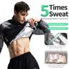 BVVU Sauna Suit for Men Zipper Sweat Sauna Jacket Gym Workout Sweat Suits with Hood Training Bodyshaper view 3