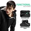 BVVU Sauna Suit for Men Zipper Sweat Sauna Jacket Gym Workout Sweat Suits with Hood Training Bodyshaper view 2