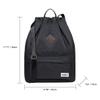 KAUKKO Drawstring Sports Backpack Gym Yoga Bag Shoulder Rucksack for Men and Women (3-BLACK) view 2