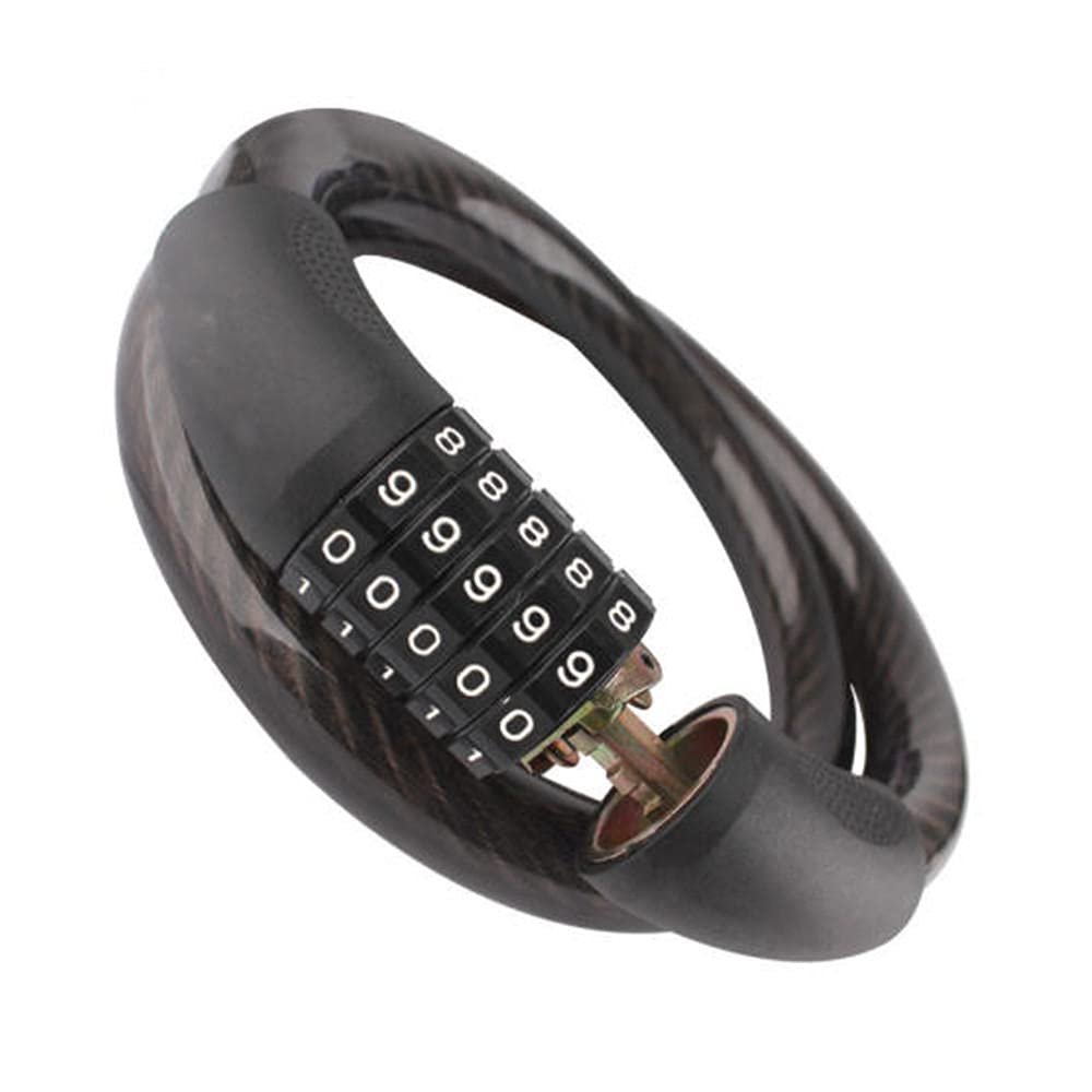 Bicycle Lock, 5 Password Lock, Highway car Mountain Branch Lock, Password Anti-Theft Lock, Steel Cable lock-25mm