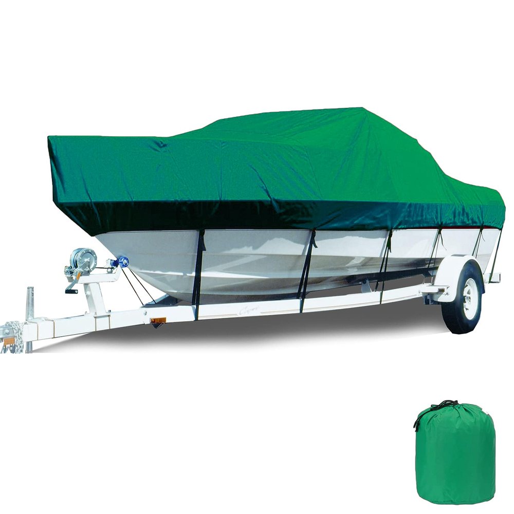 DTLEO Heavy Duty Trailerable Waterproof Boat Cover 210D Oxford UV Resistant Fits V-Hull, TRI-Hull, Pro-Style, Fishing Boat, Bass Boat, Runabout,20to22ft