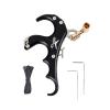SPG Thumb Release for Compound Bow - Aluminum Alloy Bow Release Trigger with D Loop Rope Anti-Slip Frosted Texture Archery Release Aid (Black) view 1