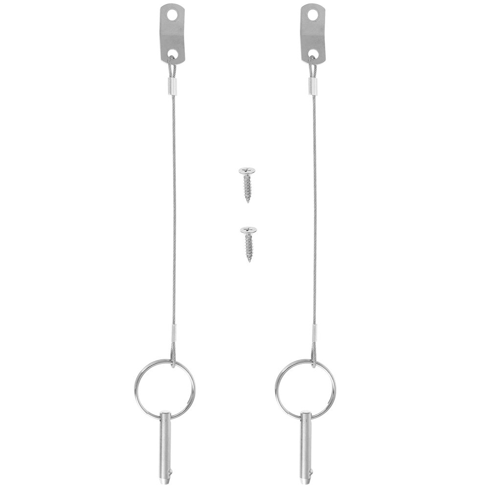2 Sets Stainless Steel Marine with Lanyard Boat Accessories