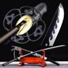 Zhmyyxgs Sturdy Japanese Sword Samurai Katana Sharp Black Spring Steel Blade Dragon view 1