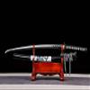 Zhmyyxgs Sturdy Japanese Sword Samurai Katana Sharp Black Spring Steel Blade Dragon view 3
