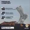 DANISH ENDURANCE Premium Hiking Socks, Merino Wool, Thermal, Winter, Men & Women 2 Pack, Light Grey, Medium view 3