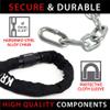 KRASER KR620 Bike Chain Lock, Heavy Duty 6mm/0.23in Steel Links, Security Lock, Rotating Cover, Lightweight, Anti Theft for Bicycle, Motorcycle Electric Scooter, Ebike, Containers, Gates, 120cm/3.9ft view 3