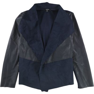 Alfani Womens 3-Tone Jacket, Blue, Small