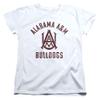 Alabama A&M University Official Bulldogs Logo Women's T Shirt,White, Medium view 1