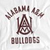 Alabama A&M University Official Bulldogs Logo Women's T Shirt,White, Medium view 2