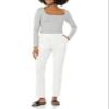 Amazon Essentials Women's Bi-Stretch Full Length Straight Leg Pant, Ivory, 2 view 3