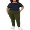 Amazon Essentials Women's Bi-Stretch Skinny Ankle Pant (Available in Plus Size), Olive Animal Print, 22 view 3