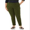 Amazon Essentials Women's Bi-Stretch Skinny Ankle Pant (Available in Plus Size), Olive Animal Print, 22 view 4