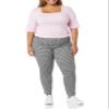 Amazon Essentials Women's Slim-Fit Bi-Stretch Side Zip Ankle Pant, Black White Gingham, 2 view 3