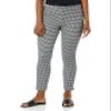 Amazon Essentials Women's Slim-Fit Bi-Stretch Side Zip Ankle Pant, Black White Gingham, 2 view 4
