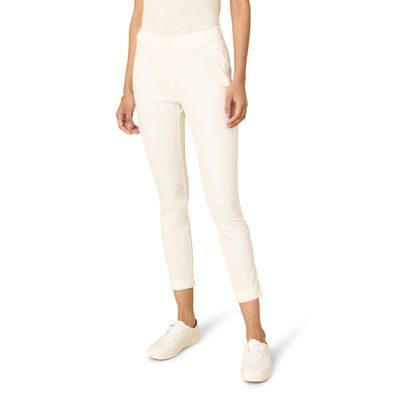 Amazon Essentials Women's Slim-Fit Bi-Stretch Side Zip Ankle Pant, Ivory, 2