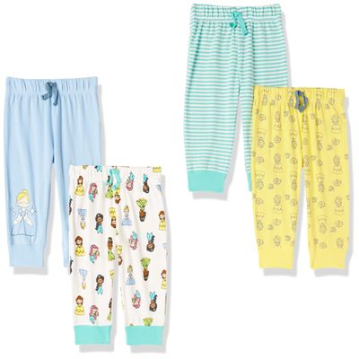 Amazon Essentials Disney | Marvel | Star Wars | Princess Baby Boys' Pants, Pack of 4, Princess Wish, 24 Months