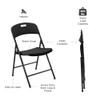 Creative Outdoor 4 Portable Plastic Folding Chairs, Sturdy Design, Indoor/Outdoor Events, Perfect for Camping/Picnic/Tailgating/Party (Black Set of 4 Chairs) view 4