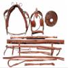 Equitem Tan Brown Leather Cob Driving Show Training Cart Harness view 1