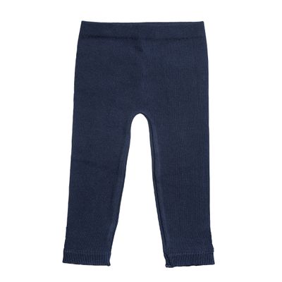 Silky Toes Baby Leggings, Toddler Seamless Panty Soft Cotton Knit Pants for Girls and Boys (Navy, 0-6 Months)