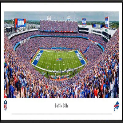 Buffalo Bills Football (50 yd-day) - 40.25x13.75-inch Standard Framed Print by Blakeway Panoramas