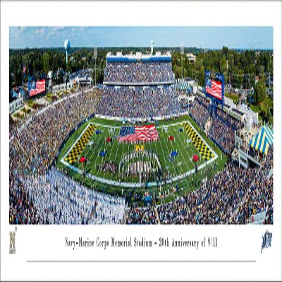 Navy-Marine Corps Memorial Stadium - 20th Anniversary of 9/11- Unframed 40 x 13.5 Poster by Blakeway Panoramas