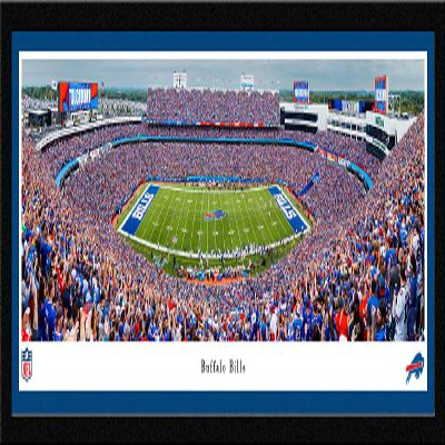 Buffalo Bills Football (50 yd-day) - 42x15.5-inch Single Mat, Select Framed Picture by Blakeway Panoramas
