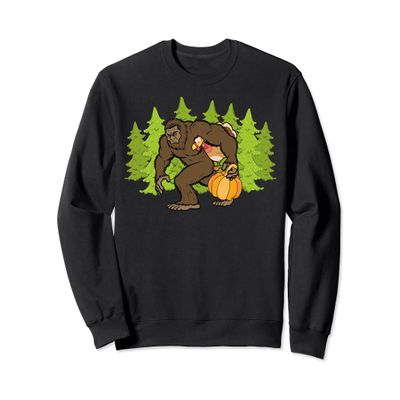 Bigfoot Thanksgiving Turkey Day Pumpkin Costume Sweatshirt